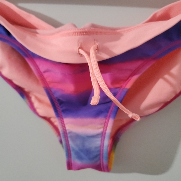 NEW Roxy Colourful Low Rise Cheeky Swimsuit Bottoms with Drawstring - Picture 3 of 3